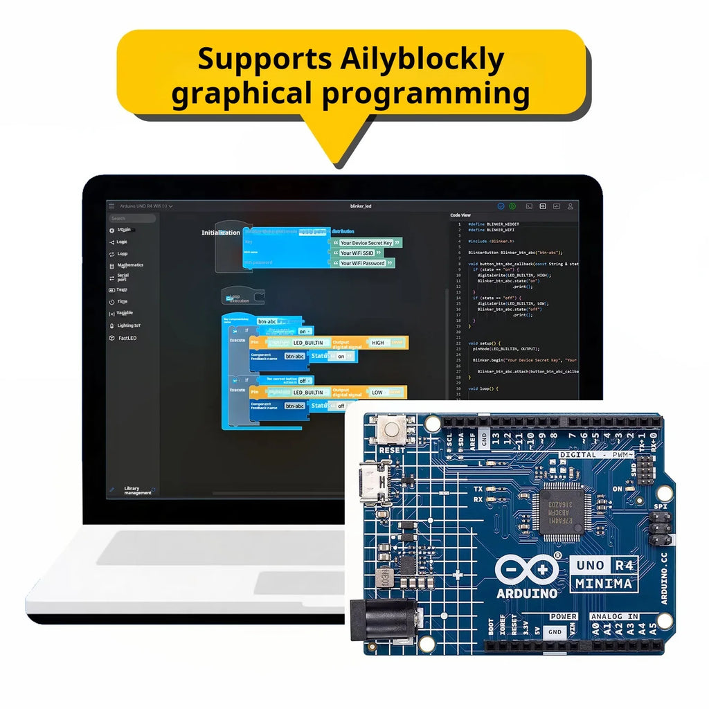 Arduino UNO R4 WiFi ABX00087 Development Board ESP32-S3 Bluetooth RA4M1 ARM Cortex-M4 for IoT Robotics