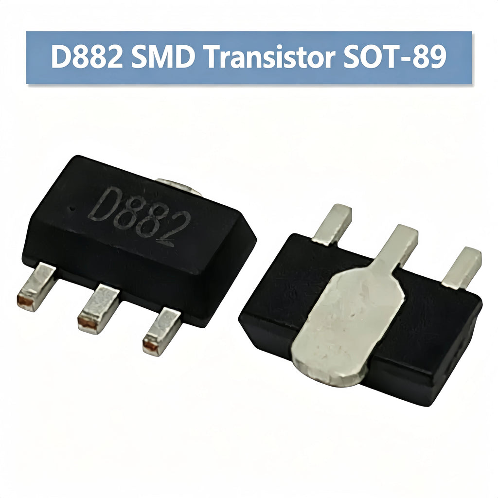 Brand New D882 2SD882 NPN Power Transistor 40V 3A, SOT-89 SMD & TO-126 Through Hole Package 10/20/50/100/200/500/1000pcs