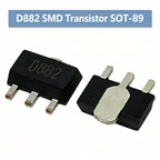 Brand New D882 2SD882 NPN Power Transistor 40V 3A, SOT-89 SMD & TO-126 Through Hole Package 10/20/50/100/200/500/1000pcs