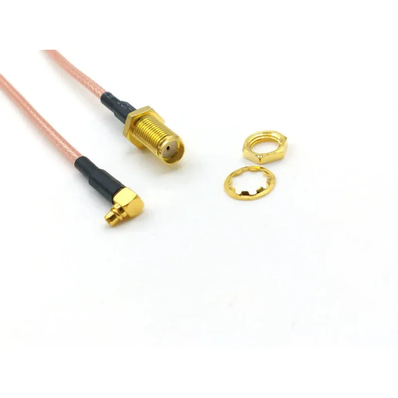 SMA Female Nut Jack To MMCX Male Plug Right Angle Pigtail Adapter Cable RG316 New
