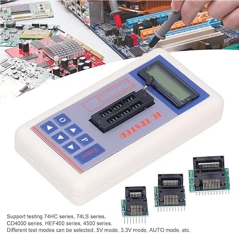 TSH‑06F Integrated Circuit Tester IC Transistor Meter with 5V 3.3V AUTO Modes Transistor Tester for Microelectronics Engineers