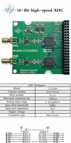 High-Speed ADC Module, 16-Bit Dual-Channel LTC2208, FPGA Competition