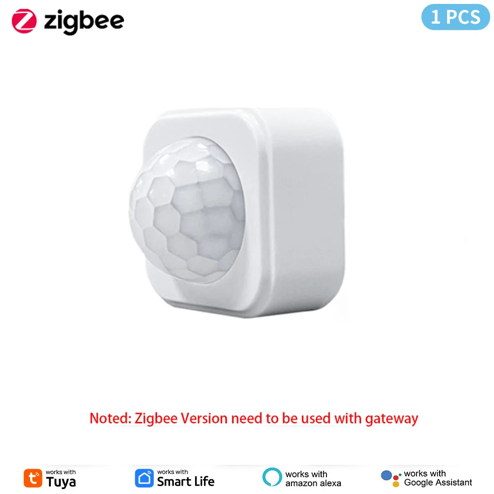 1- 10PCS Tuya Zigbee PIR Motion Sensor Detector Security Smart Life Tuya Zigbee Movement PIR Detector Needs Zigbee Gateway/Hub