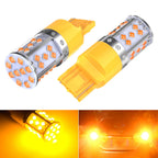 2Pcs WY21W LED Canbus No Error No Hyper Flash Turn Signal Lights Bulb 3030 SMD T20 7440 W21W 1156 BA15S LED Lamp 12V Orange