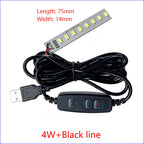 1PCS DC5V Dimming Light Switch Of 2 Meters With LED Chips 5730 SMD LED Lamp 1W 2W 3W 4W 5W 10W LED Light Beads White Warm White