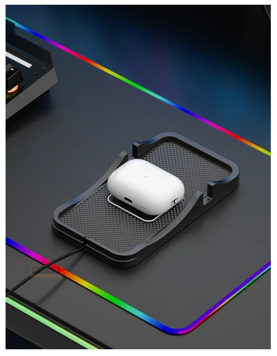 15W Fast Car Wireless Charger Anti-skid Silicone Charging Pad For Samsung HUAWEI iPhone Charging Mat for Smartphone Car Styling