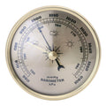 652F Diameter 90mm Gold Frame Wall Hanging Wireless Alarm Clock Barometer Thermometer Hygrometer for Indoor Outdoor