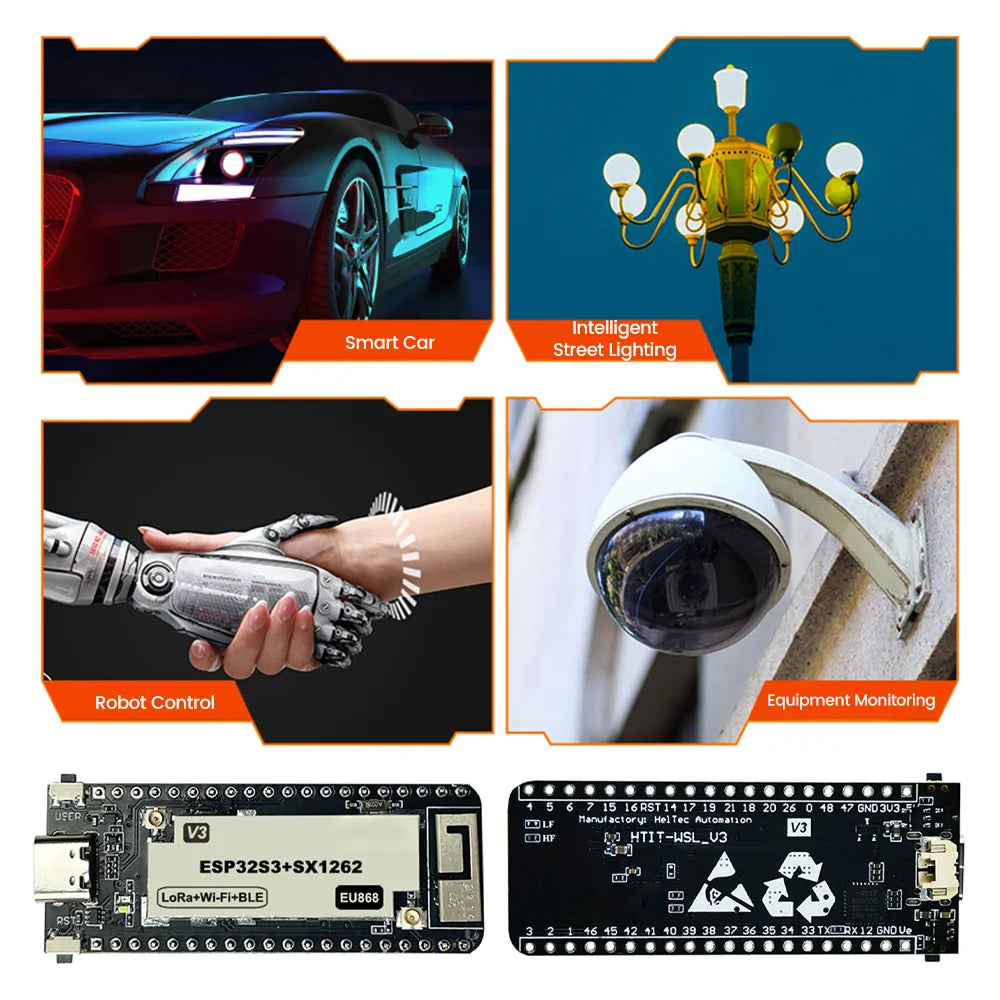 New 433-510MHZ/ 863-928MHZ Wireless stick lite ESP32+LoRa V3 development board compatible with ESP32-S3 node Type - C
