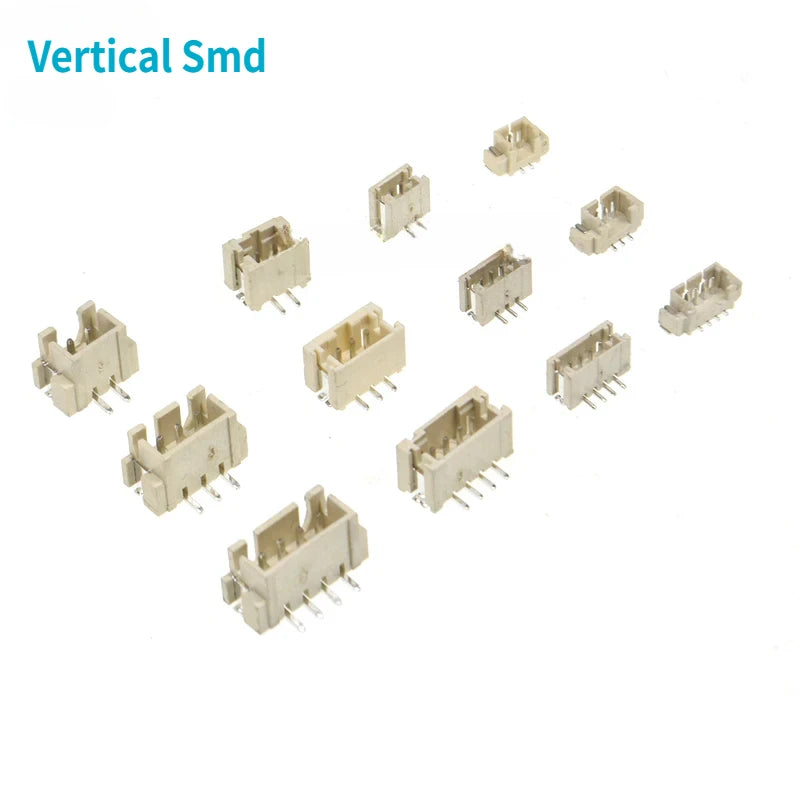 20pcs SH1.0 1.25 ZH1.5 PH2.0 XH2.54 mm Male Pin Header Socket Dip/Right Angle RA SMD SMT 2/3/4/5/6/7/8/9/10/12P Wafer