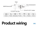CN101A Digital Microcomputer 7Days Weekly Programmer Electronic Timer Switch 220V Time Relay with Countdown 12V DC for Light Fan