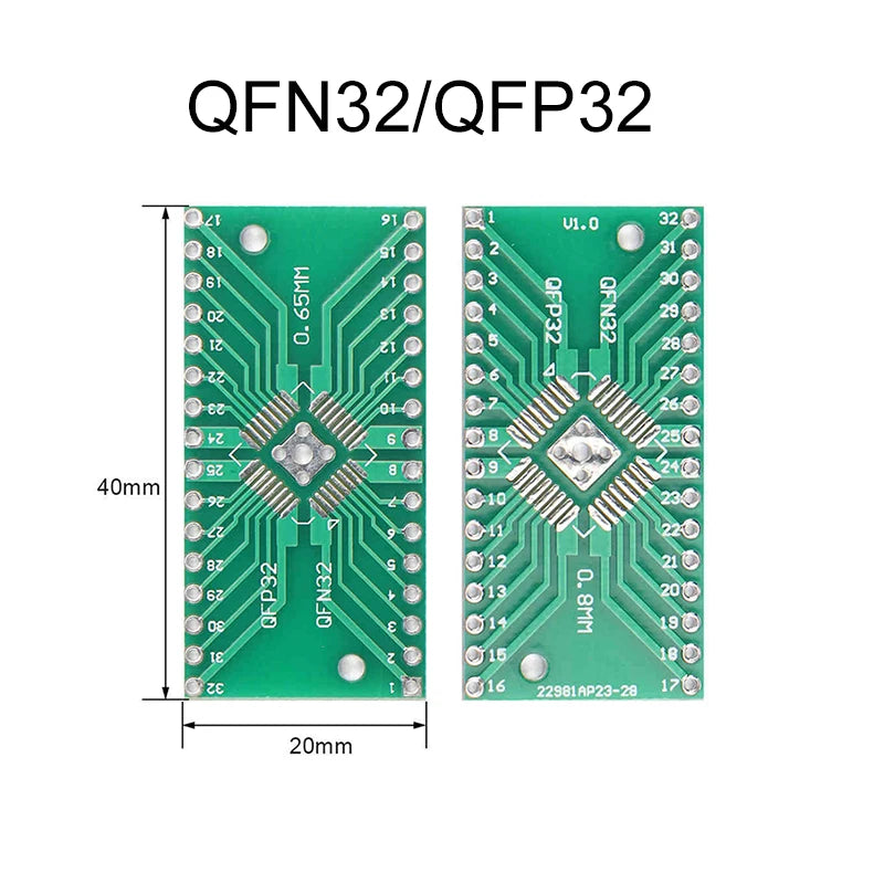 1Pce Pinboard QFN16/LGA16 QFN20 QFN44/48 QFN32/QFP32/QFN40 QFP32-64 QFN56/64 QFP32-100 LQFP128/144 Adapter Socket Adapte Plate