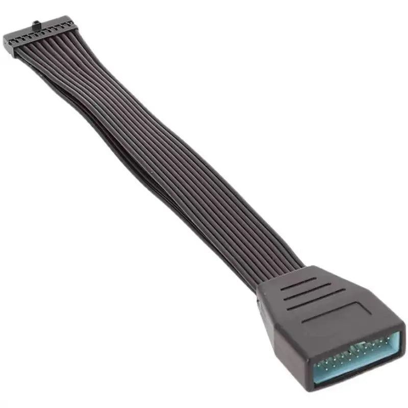15/30cm 20 Pin Male to Female Extension Cable USB 3.0 Computer Front Panel Motherboard 19 Pin Soft Flat Ribbon Connection Cable