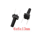 50Pcs 6x6mm Tactile Tact Micro Mini Push Button Switch PCB Panel Momentary Self-reset DIP 2 Pin Tact Switch 6x6x4.3/5/6/7/8/9mm