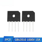5PCS Diode Bridge Rectifier KBPC2510 KBPC3510 KBPC1510 KBPC5010 KBPC1010 GBJ1510 GBJ2510 GBJ3510 GBU1510 GBU3510 Rectifier Diode