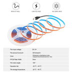 DC5V USB COB Led Strip Light White/Pink/Red/Yellow/Ice Blue/Green 8MM 320LEDs/M Flexible Night Light for Home Decor TV Backlight