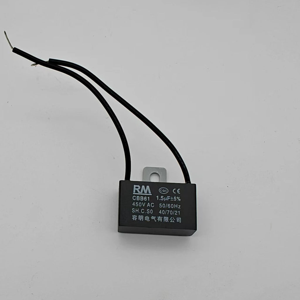 1Pcs Cbb61 450V Starting Capacitor 0.8/1/1.2/1.5/1.8/2/2.5/3/3.5/4/5Uf Micro Capacitor for Fan, Ceiling Fan, Exhaust Fan, Range Hood Motor, Micro Motor Run Capacitor Cbb61