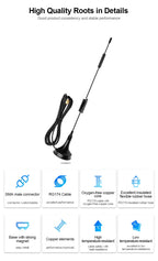 868 MHz Lora Antenna Wifi 915MHz Long Range Antenna for Internet Communication 900M Magnetic 868M Antena 915M Aerial with G900