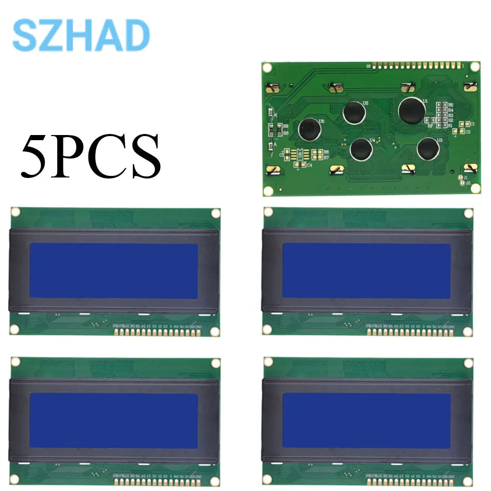 1-10PCS 2004A LCD Display Module I2C IIC Interface 20x4 Character Screen 3.3V 5V Blue Yellow-Green Backlight for Arduino