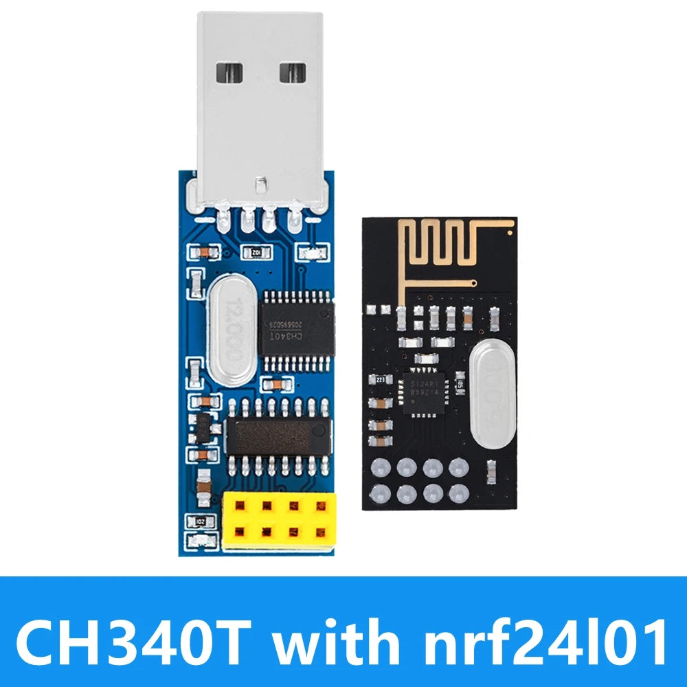 ‌CH340G USB-to-TTL Adapter + NRF24L01+ 2.4GHz Wireless Module Bundle for Arduino
