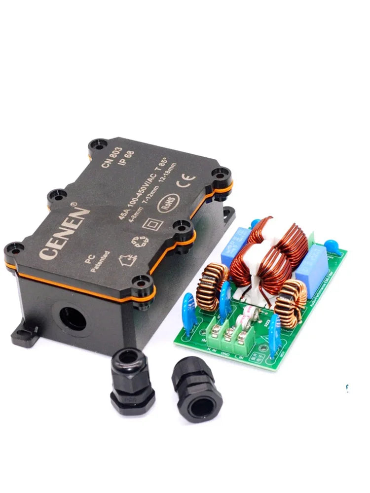 110V 220V AC EMI Filter 15A 20A External Lightning Anti-Interference Power Filtering Board Purifier Amplifier Noise Impurity