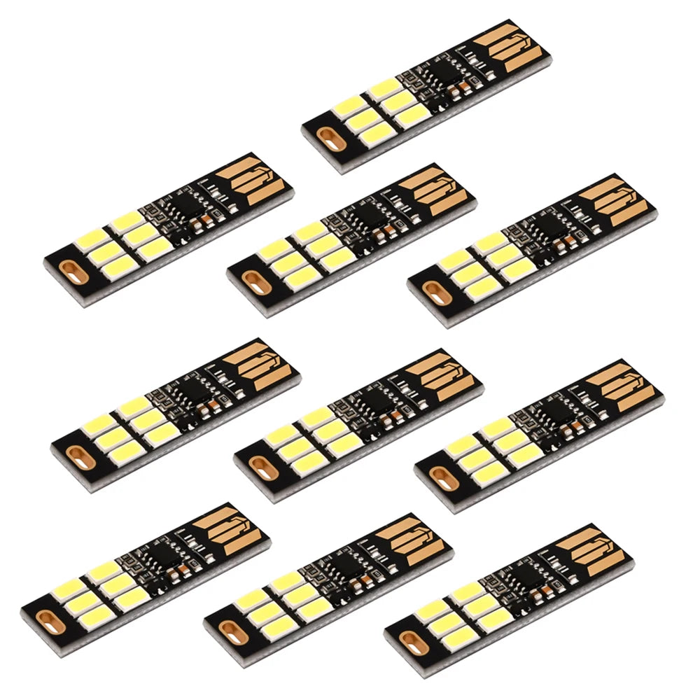 10/5/1PCS Mini 5730 USB Night Light 6 LED Light 5V Touch Sensor Dimmable for Power Bank Computer Laptop Book Reading Table Lamp