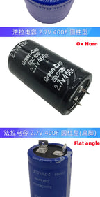 (2pcs)Super Farad Capacitor 2.7V 1F/2F/10F/40F/100F/360F/400F/500F/650F Ox Horn Super Capacitor Automotive Rectifier Accessories