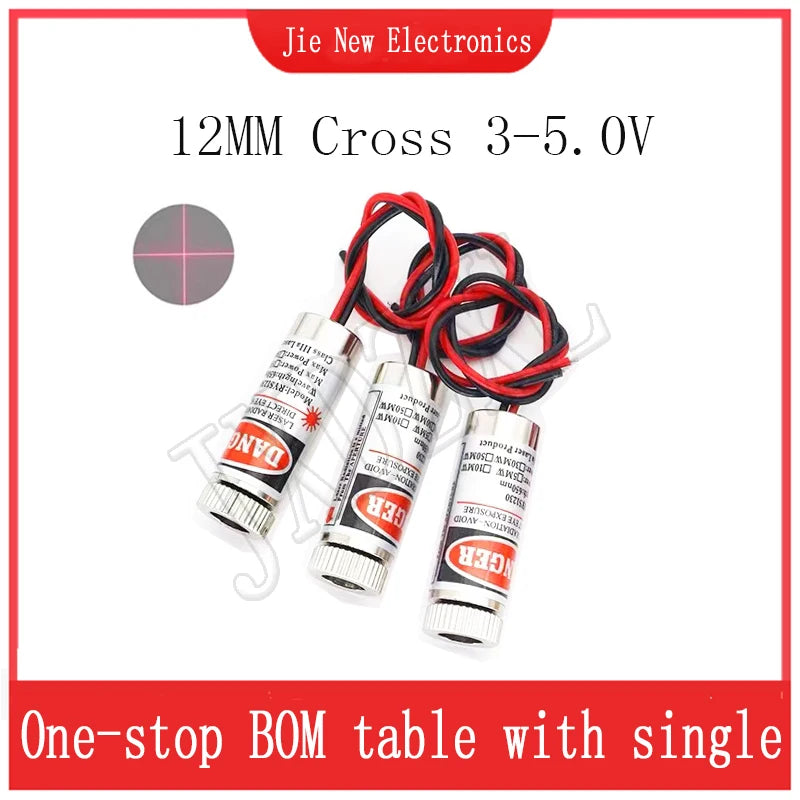 1PCS 650nm 5mW Red Point /Line / Cross Laser Module Head Glass Lens Focusable Focus Adjustable Laser Diode Head Industrial Class