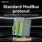RS485 RJ45 DI/DO/AO/AI Distributed Remote IO Module CDEBYTE M31-U Series Modbus NEW Version Support PNP NPN DIP Free Splicing