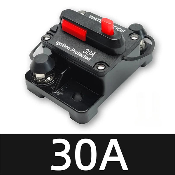 20A to 300A 12V-48V Circuit Breaker Power Protect Fuse Trolling with Manual Reset Waterproof Car Boat Manual 30A 80A 100A 300A