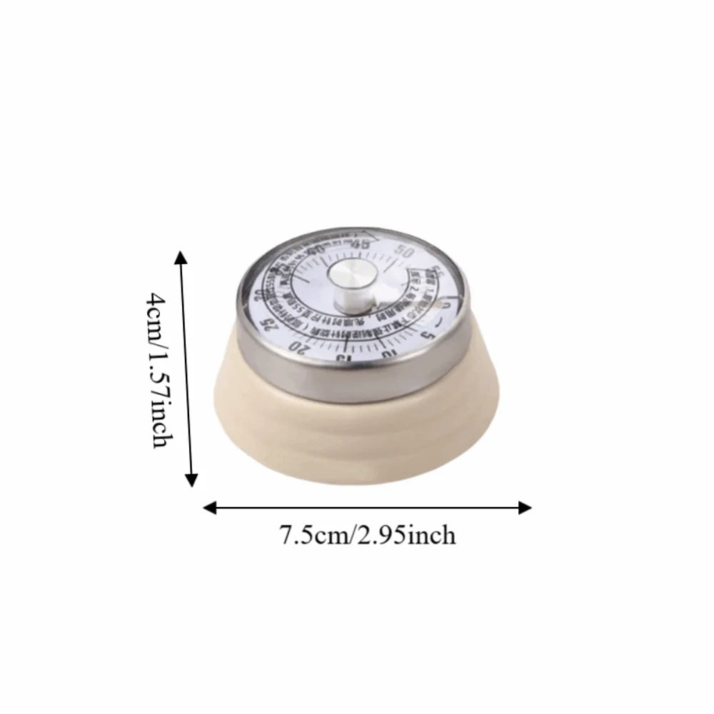 Magnetic Suction Countdown Alarm Clock 60 Minutes Battery Free Children Study Timer Mechanical Operation Visual Display