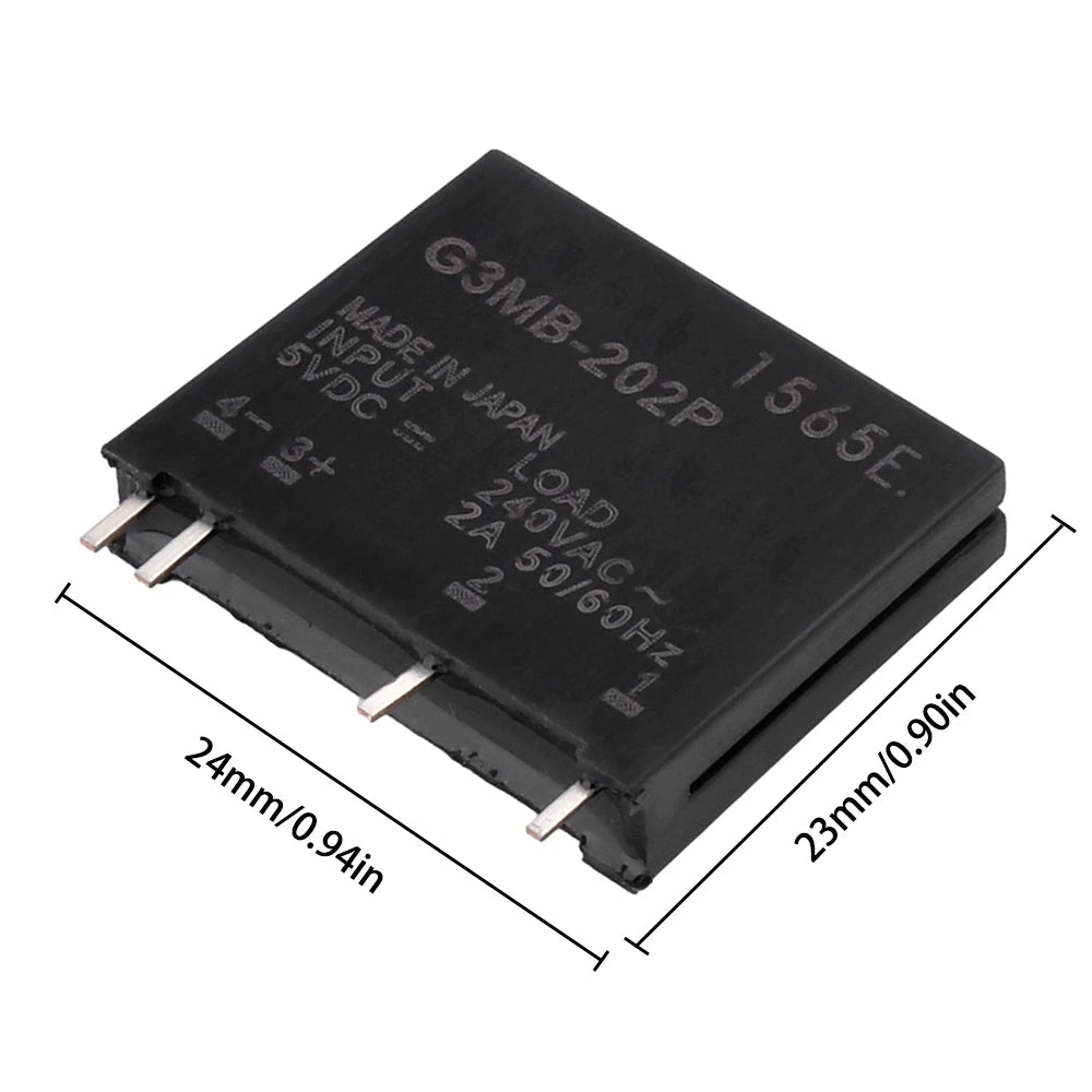 1/5PCS Relay Module 5V-G3MB-202P G3MB 202P DC-AC PCB SSR In 5V DC Out 240V AC 2A Solid State Relay Module