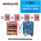 CNC Shield V3 Engraving Machine 3D Printe+ 4pcs DRV8825 Or A4988 Driver Expansion Board For Arduino + UNO R3 With USB Cable