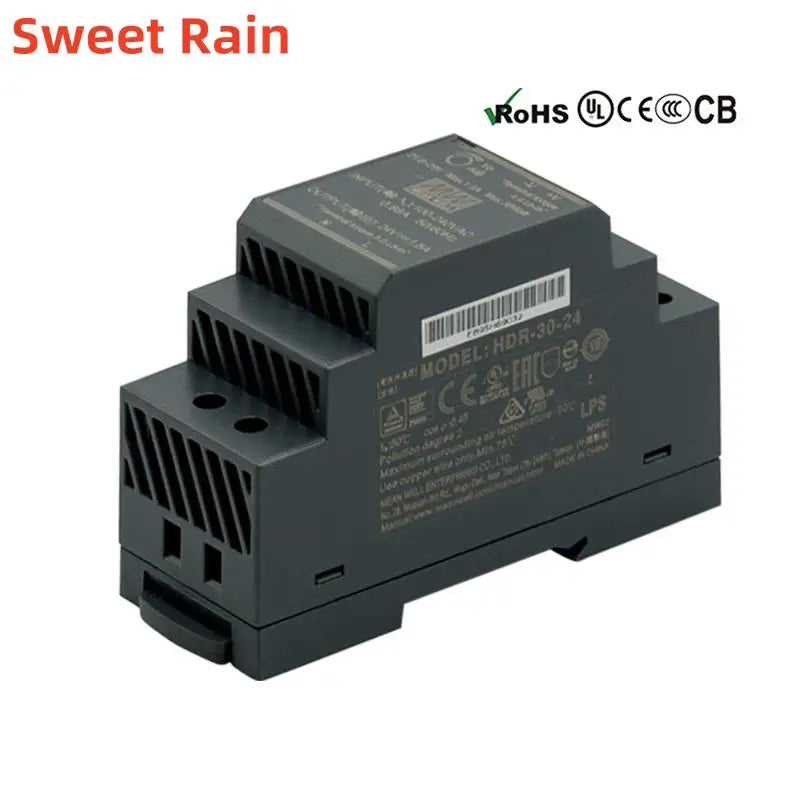 MEAN WELL Slim DIN Rail 30W Power Supply HDR-30-5 HDR-30-12 HDR-30-15 HDR-30-24 HDR-30-48