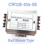 Three-Phase Power Filter inverter EMI Servo Filter Purifier CW12B-10/20/30/40/50/60A-S/SR AC 380V Three-Wire Rail Mount Terminal