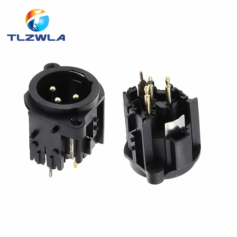 1PCS 3pin XLR Female Socket Connector Panel Mount Mixer Microphone Audio Speakers Plug Adapter