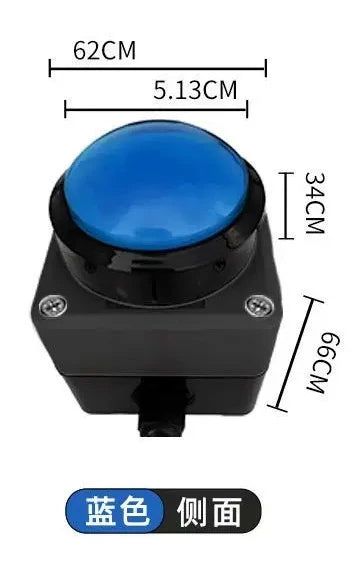 60mm 2m USB custom button wireless remote control buzzer wireless lottery button，Press once to light up once