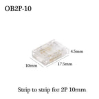 COB LED Wire Connector 5 8 10mm Connection Solderless Mini Buckle FCOB RGB CCT LED Strip Lights 2 3 4 Pin No Dark Area Connector