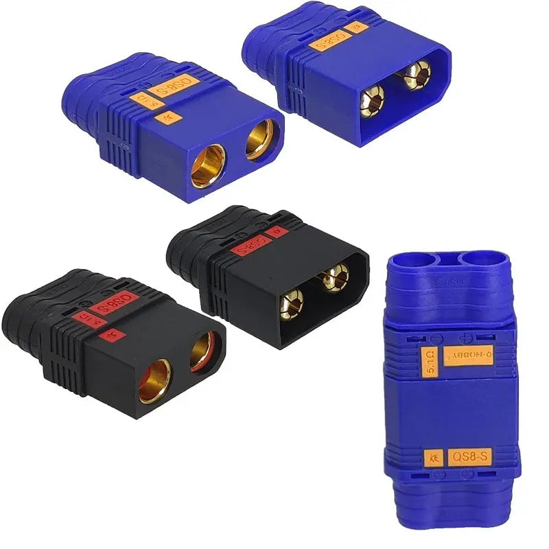 QS8-S/QS8-S+ High-Current Anti-Sparking QS8 to XT90 Adapter, Drone Lithium Battery Connector, Electric Vehicle Charging Plug
