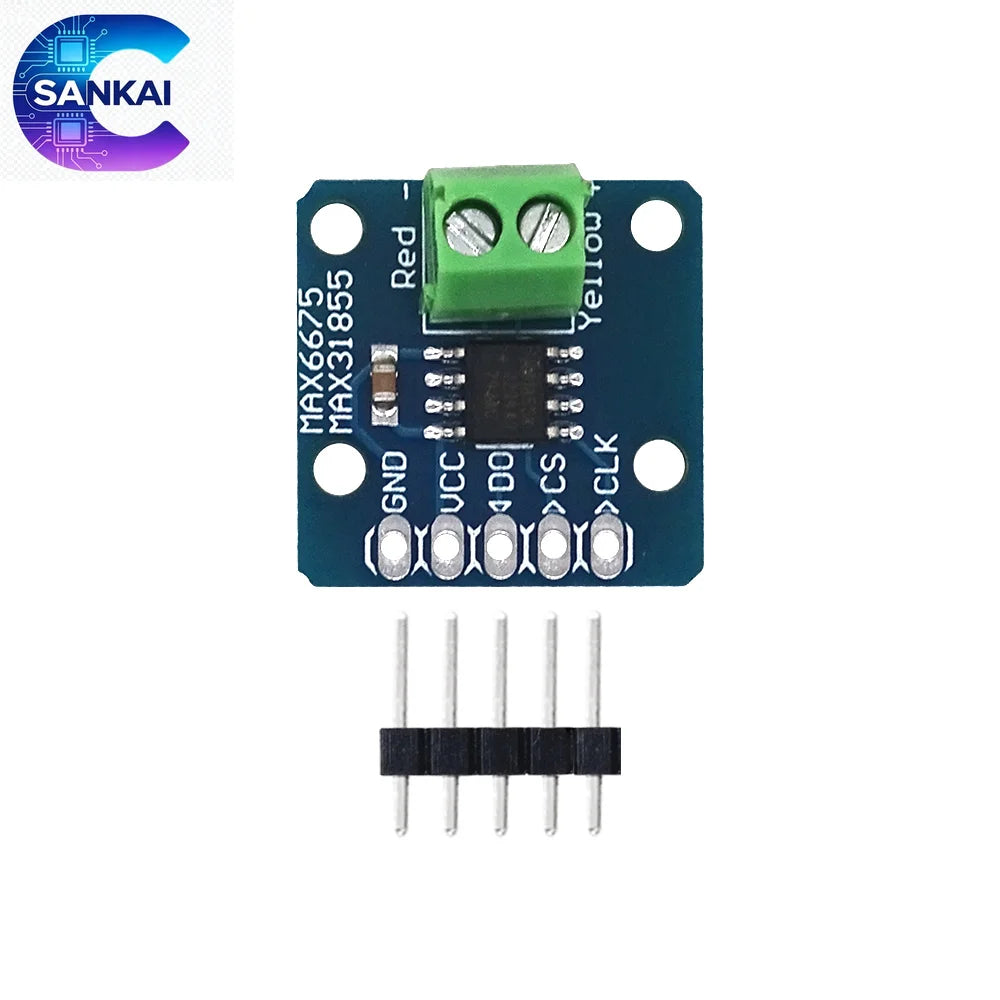 MAX31855 Thermocouple-to-Digital Converter Board, K-Type, SPI Interface for Arduino