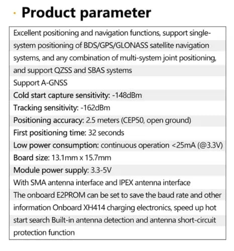 GPS+BDS Beidou dual-mode module, flight control satellite positioning navigator, ATGM336H replacement, for NEO-M8N