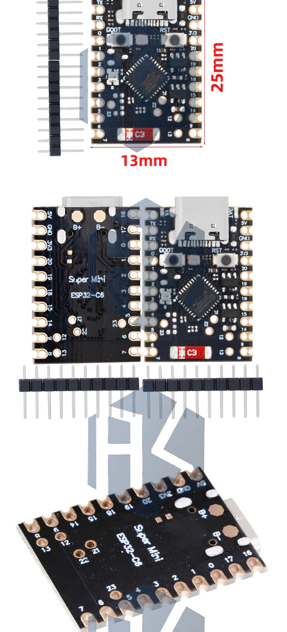 1~10PCS ESP32-C6 SuperMini Development Board Microcontroller Programming Learning Controller Core Board