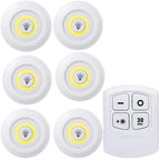 Dimmable LED Under Cabinet Light with Remote Control Battery Operated LED Closets Lights Wardrobe Bathroom Lighting Night Light