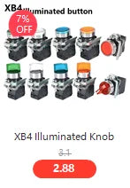 1Pcs Button Switch Self Reset Small Mushroom Head Emergency Stop 22mm Knob Key Start Inching Power on XB2-BG21 XB2-BA31 XB2-BS54