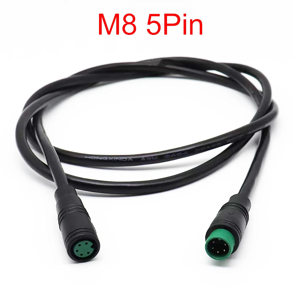 1m M6 M8 2 3 4 5 6 Pin Core Male To Female Julet Electric Butt Cable Plug Connector Scooter Brake Waterproof Signal Sensor Cord