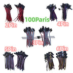 100Pairs 2pin/3pin 4pin 5pin 6Pin JST Male To Female Led Connector 15cm Wire for 2811 5050 RGB RGBW RGBCCT Led Strip Lamp Driver
