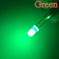 100pcs 5mm Round Diffused White Red Green Blue Yellow Warm Lightemitting Diode 2pin LED 6000~6500K Bulb Light Diodes Lamp 3V