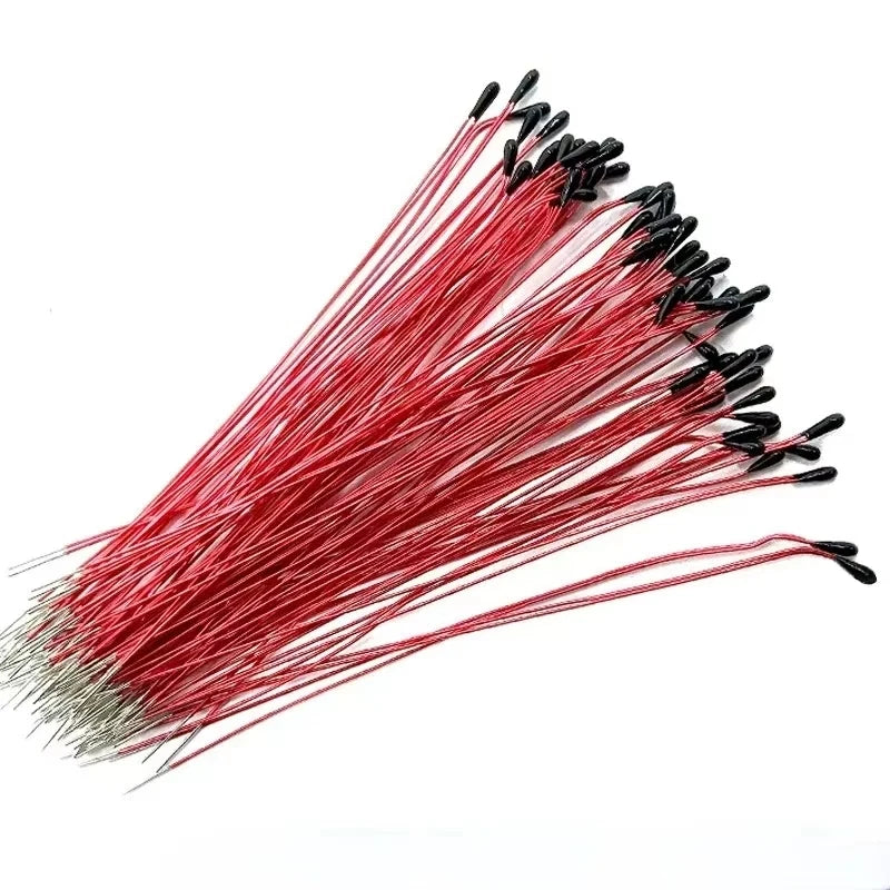10PCS High Precision NTC Thermistor MF52B 10K 50K 100K B3950 1% 5% 6CM Probe for 3D Printer HVAC Temperature Control