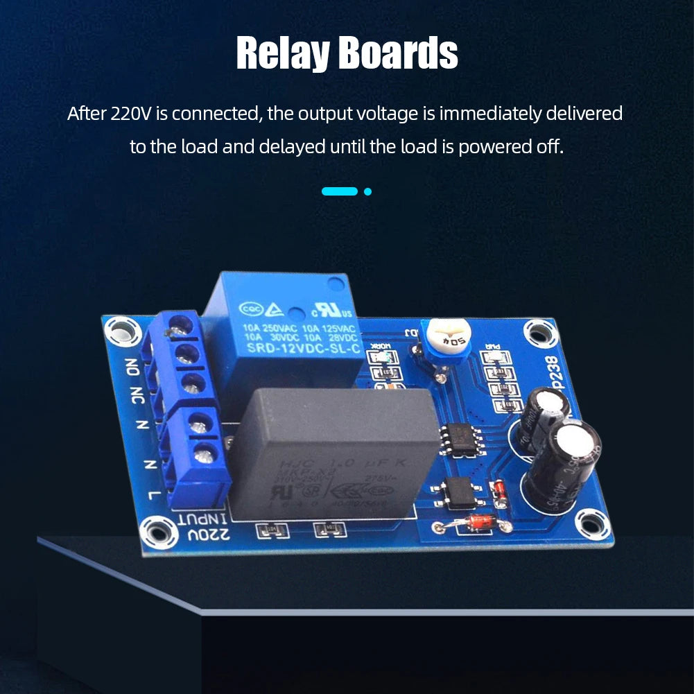 Time Delay Relay Module Adjustable Switch Relay Module 220V Dropping Resistor Accessories for Corridor Staircase Light