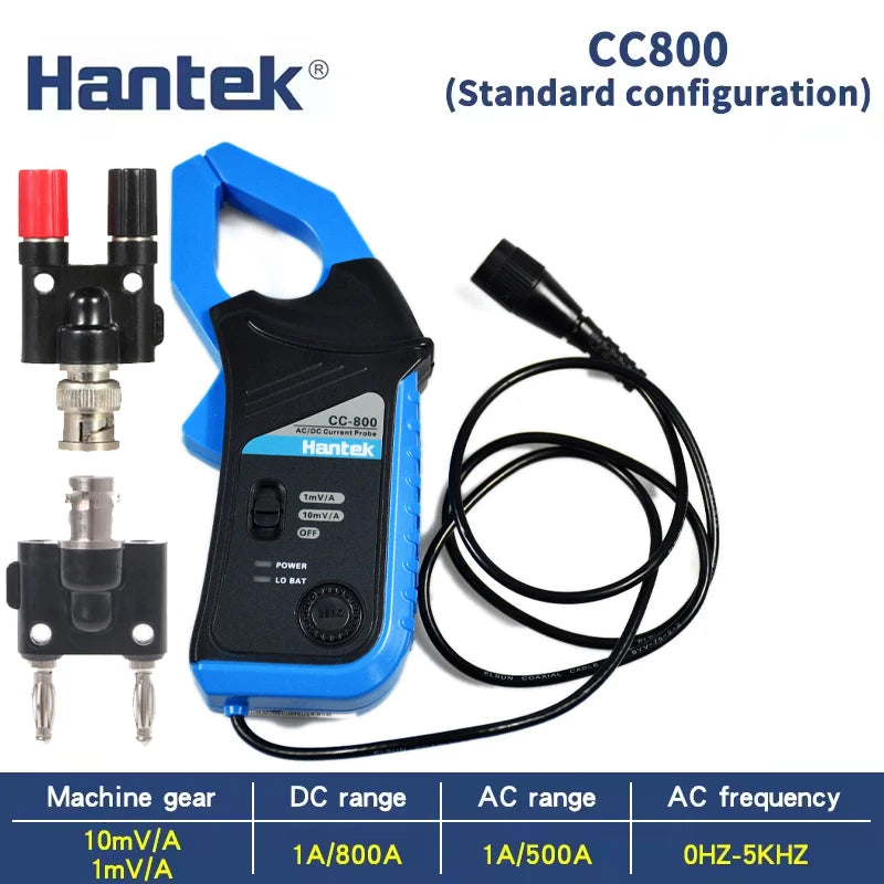 Hantek CC65 CC650 CC800 AC/DC Current Clamp Meter Transducer for Digital Multimeter Oscilloscope Probe with BNC Type Connector