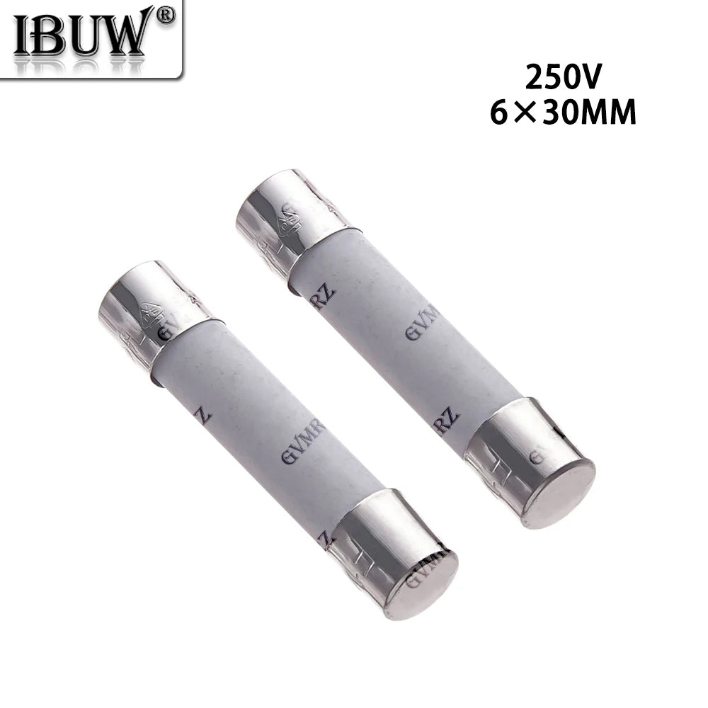10PCS 3A 3.15A 0.1A 0.25A  4A-30A 1A 1.5A 6X30MM 5X20MM Fast Blow Ceramic Fuse 5*20mm 250V 2A 2.5A  Slow Break The Fuse Tube 